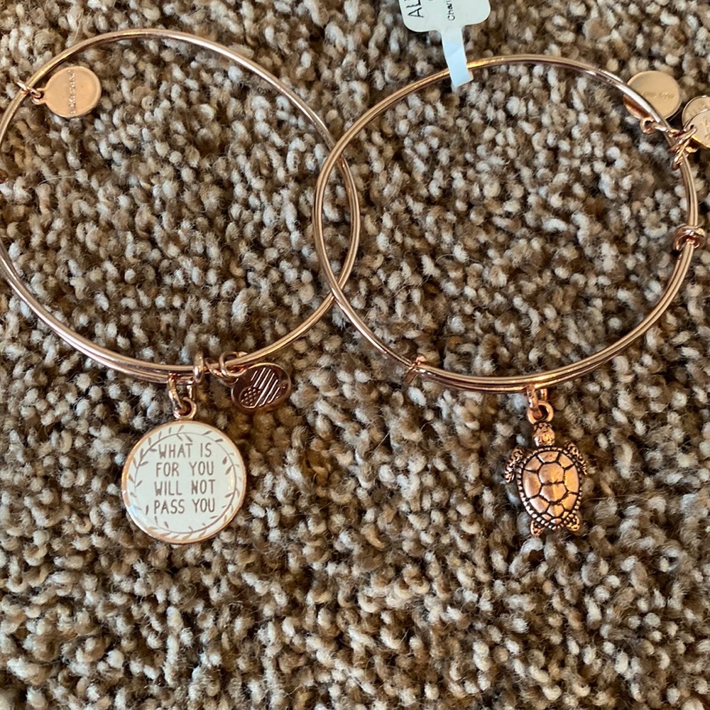 Two Rose Gold Alex and Ani Bracelets